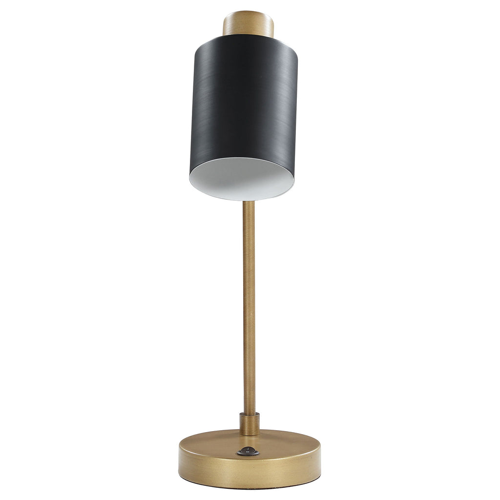Dharma - Adjustable Table Lamp With Shade - Antique Brass