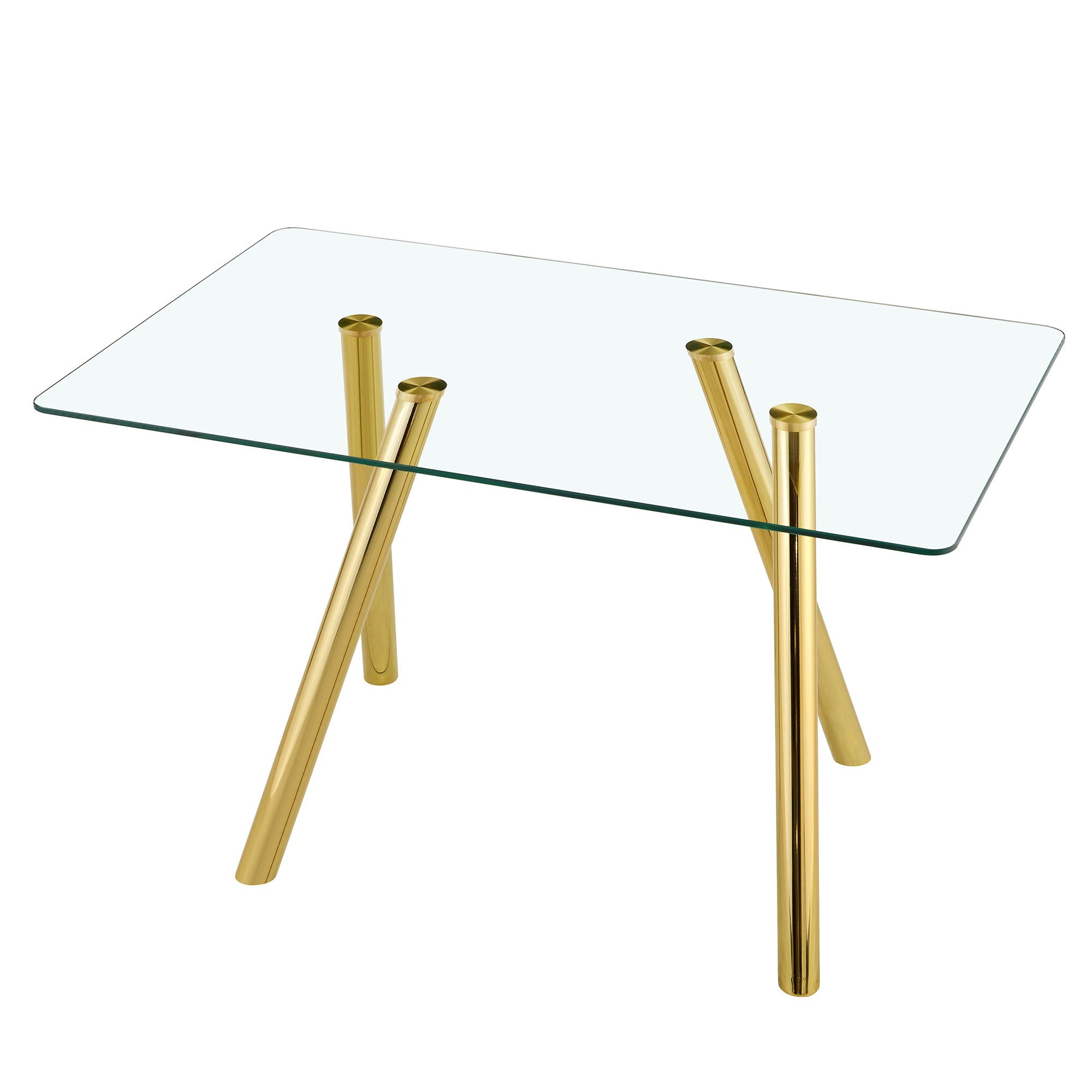 Rectangular Design Dining Table - Gold