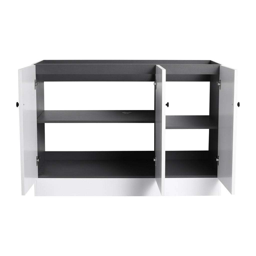 Contemporary Freestanding Bathroom Vanity With Resin Sink & Soft-Close Cabinet Doors