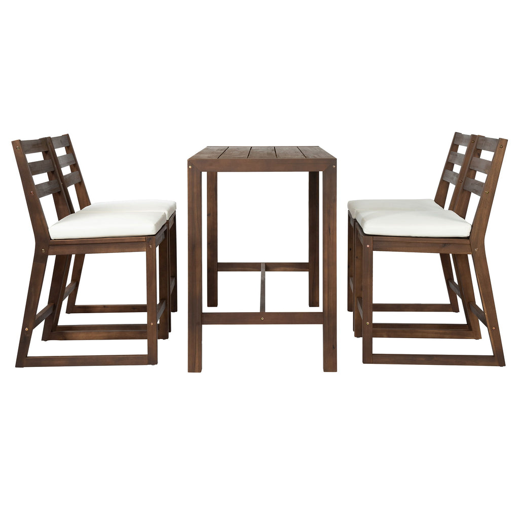Patio Bar Set With Ergonomic Chairs