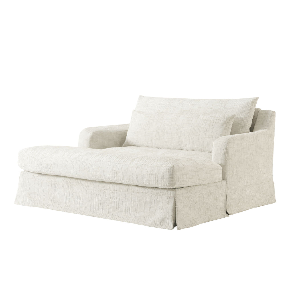 Sofa Bed Loveseat With Textured Surface And 2 Cushions