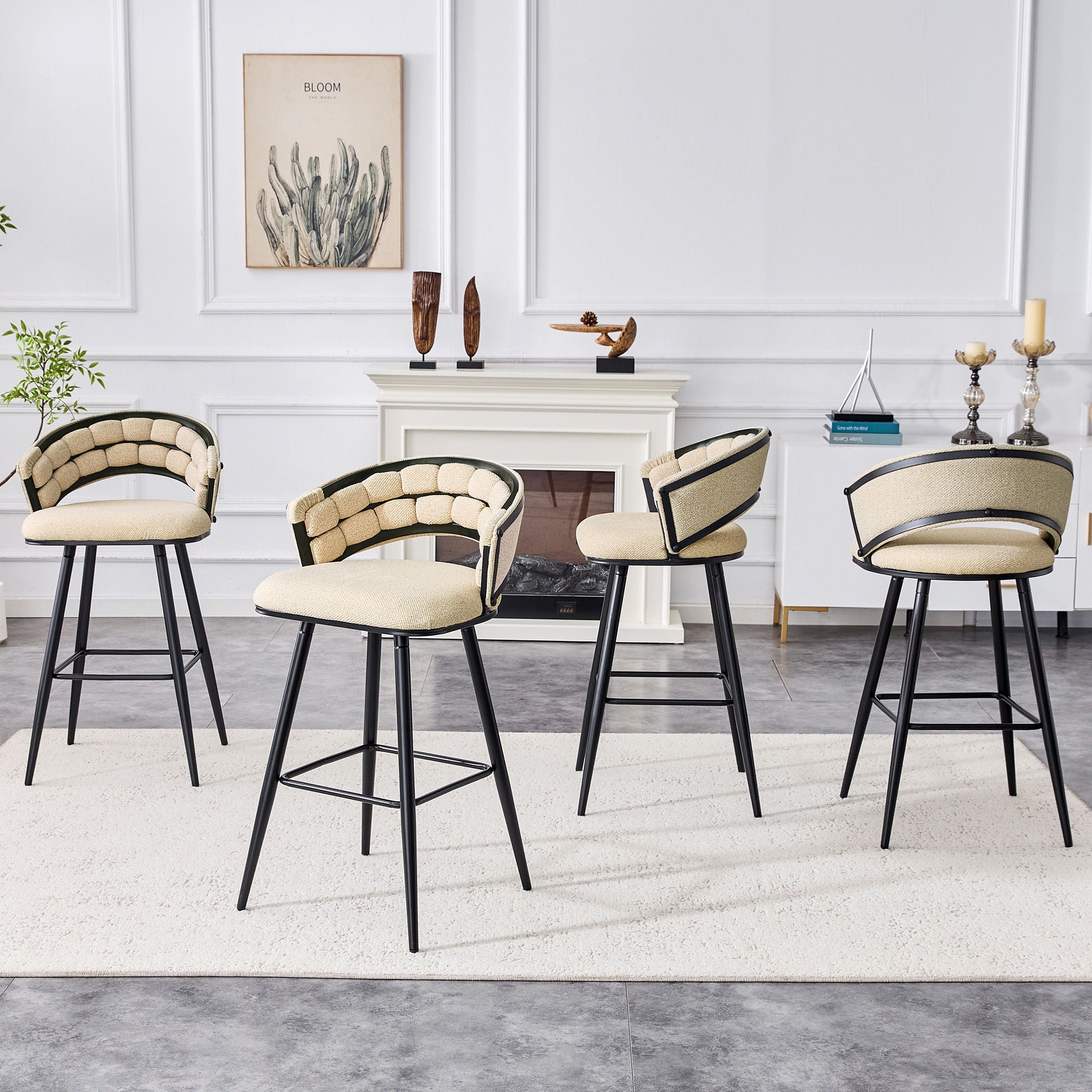 Bar Stools, Kitchen Island Counter Height Stools (Set of 2)