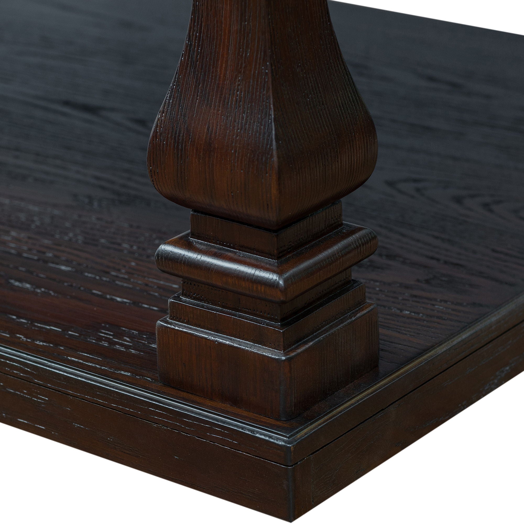 Rectangular Coffee Table With Open Storage Shelf For Living Room - Espresso