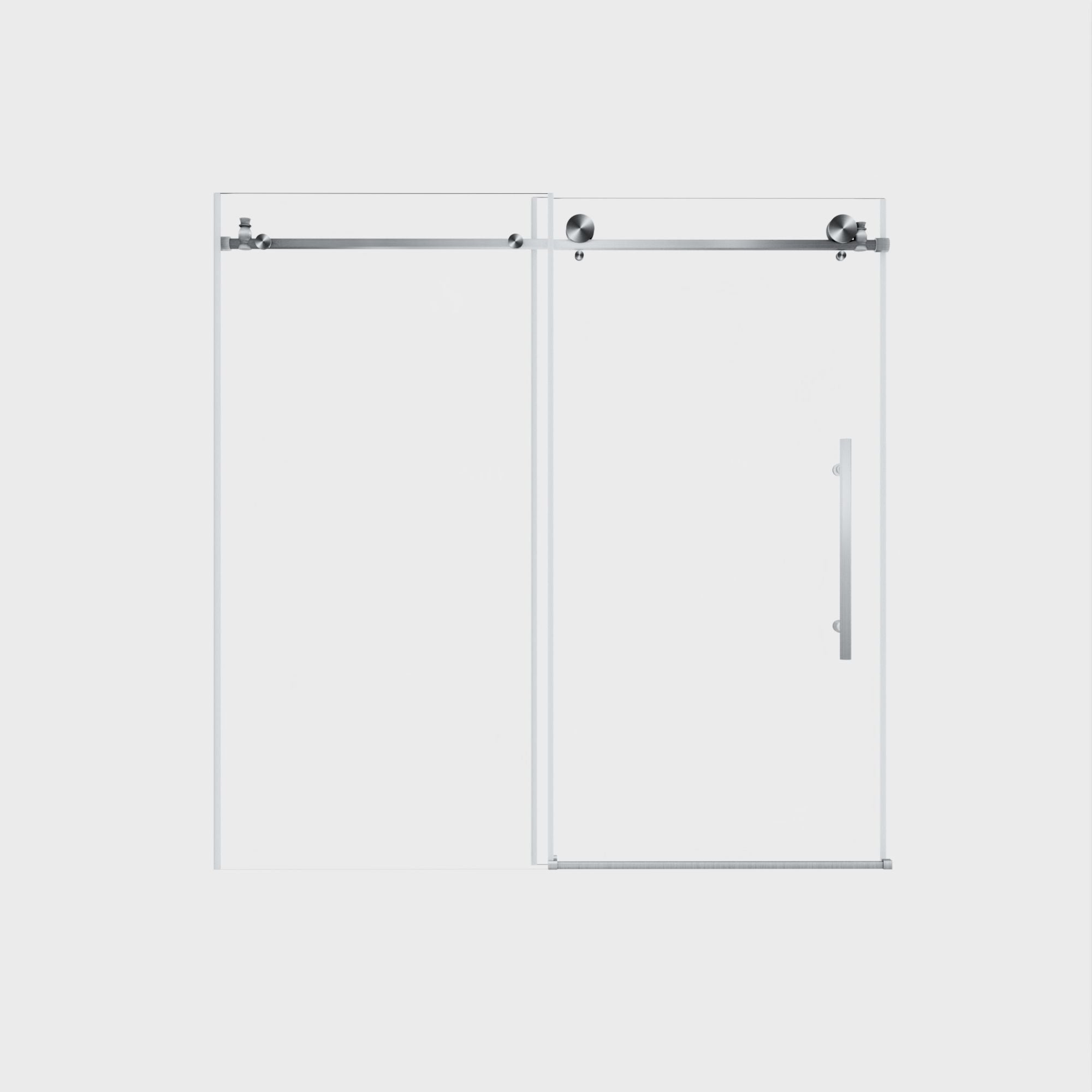 Frameless Shower Door, Smooth Sliding Tracks
