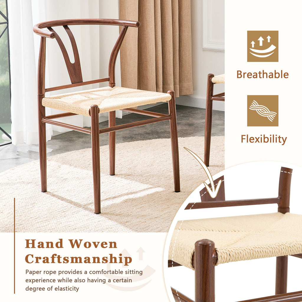Wesborn - Y Shaped Medieval Armchair For Dining Table (Set of 2) - Brown