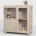 4 Tier Hamster Cage With Acrylic Windows And Storage Cabinet