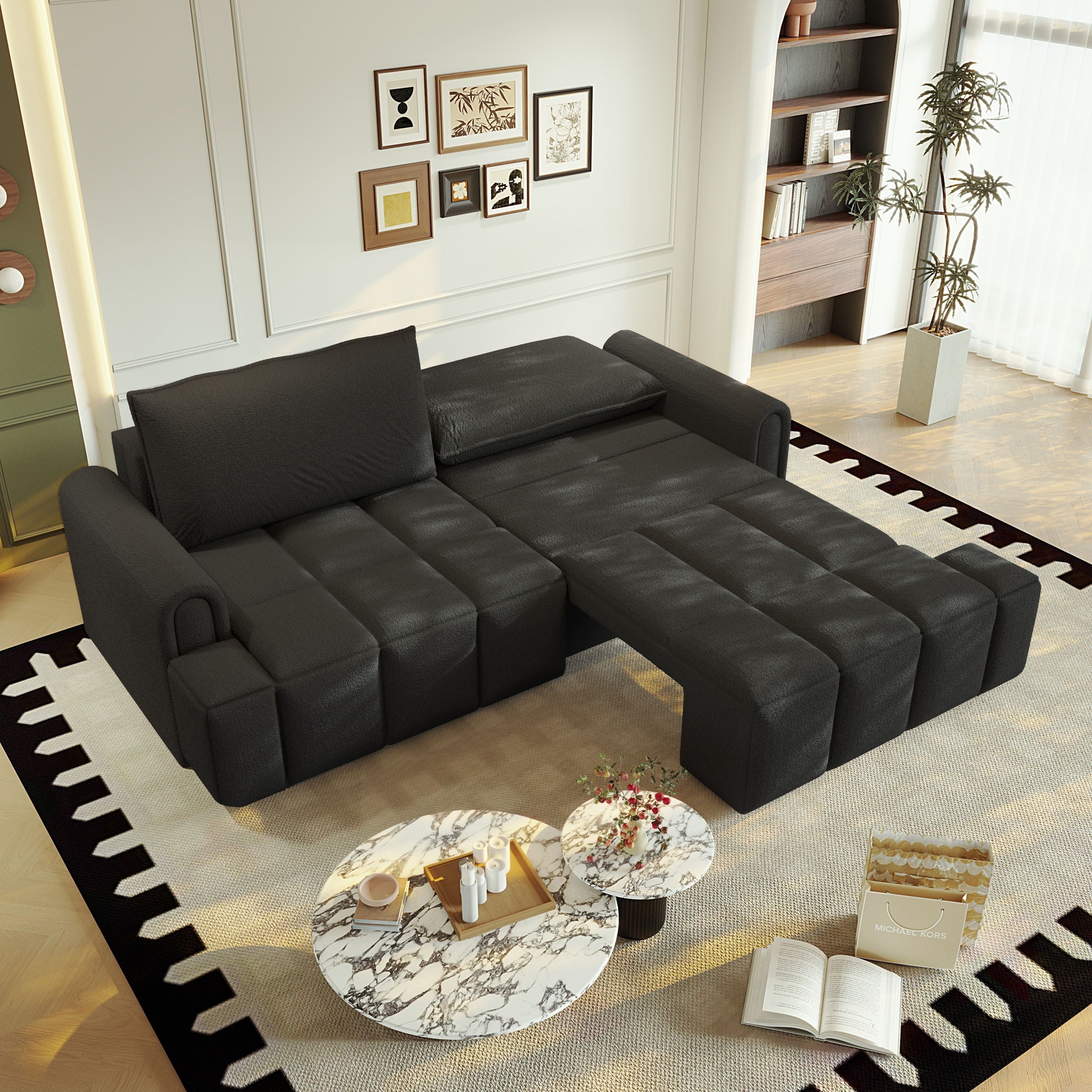 4-Seater Modern Couch With Seats Storage