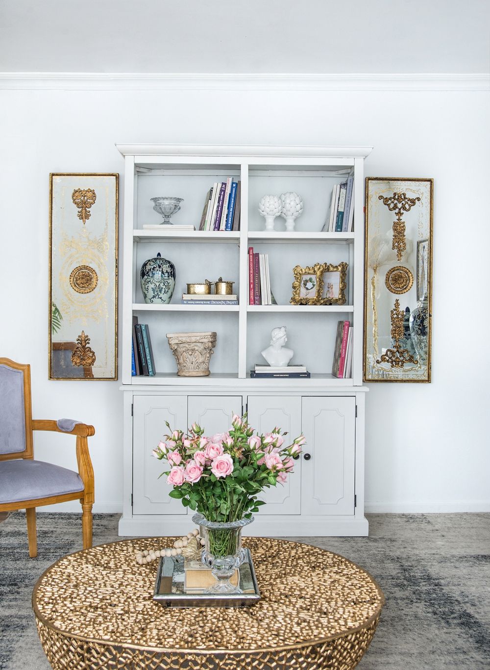 French Country Wood Cabinet