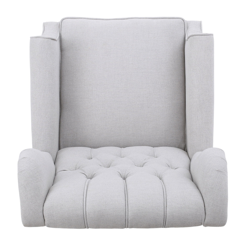 Armchair Recliner With Pushback Mechanism And Wingback Design