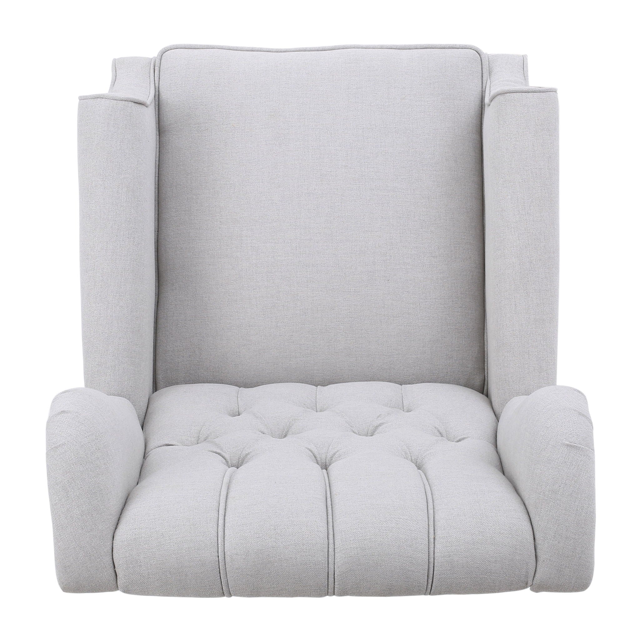 Armchair Recliner With Pushback Mechanism And Wingback Design