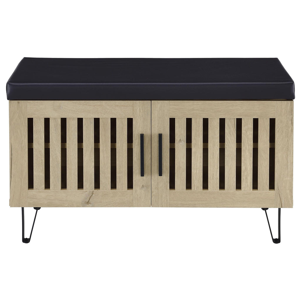 Clackamas - 2 Door Storage Bench With Padded Seat