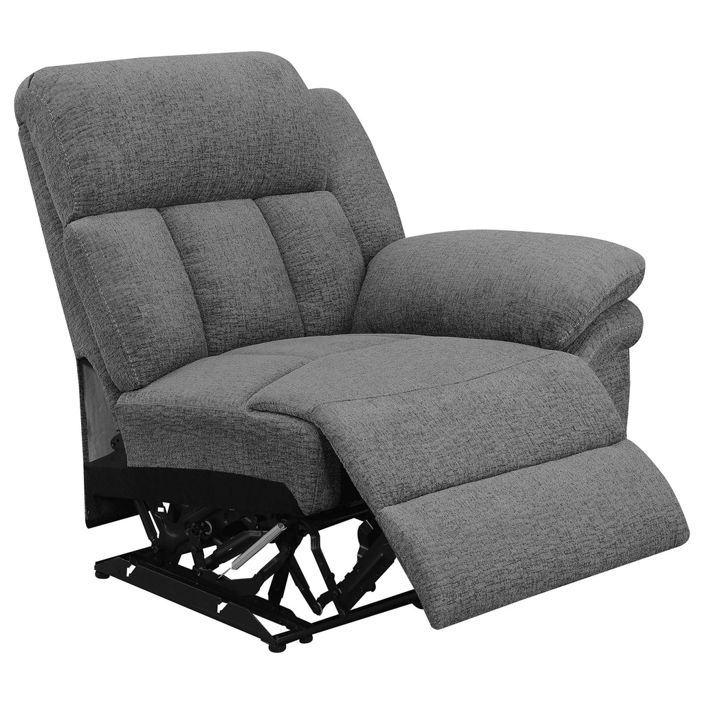 Divine - 5 Piece Power Reclining Home Theater Seating Set With Memory Foam Cushions And Storage Consoles
