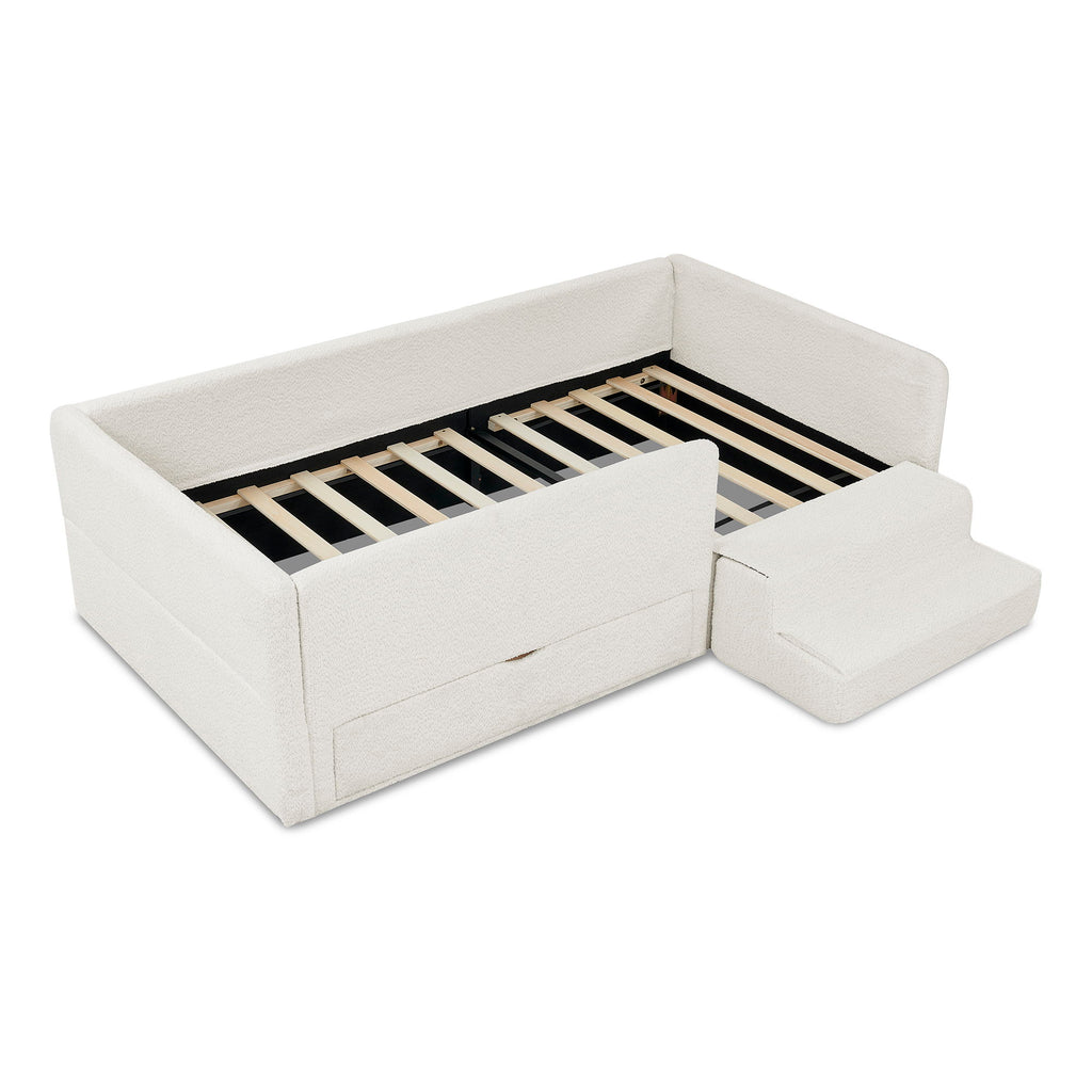 Safe Kids Bed With Guardrails And Storage