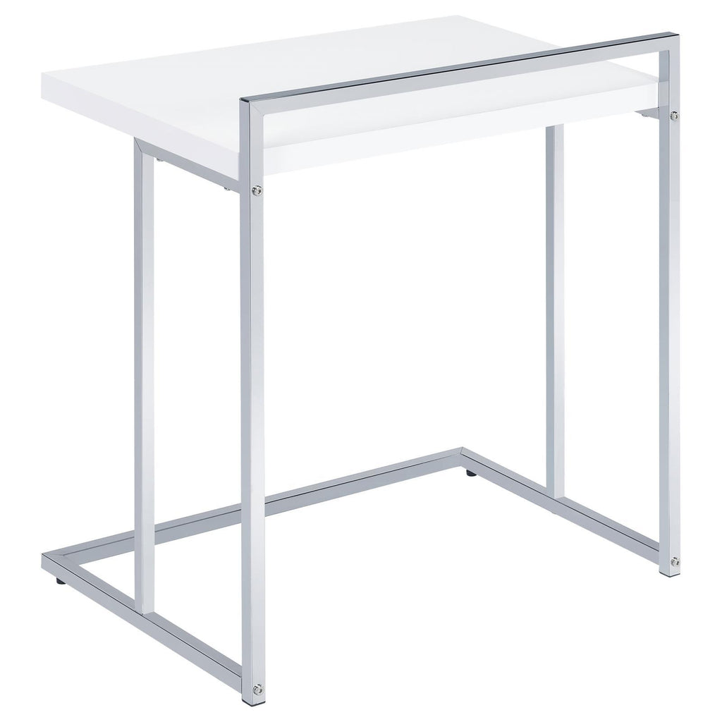 Rectangular Top Snack Table - White
