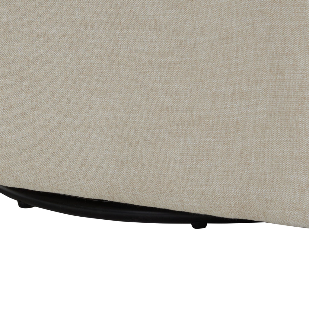 Tolland - Swivel Accent Chair With Antique Brass Nailhead Trim - Beige