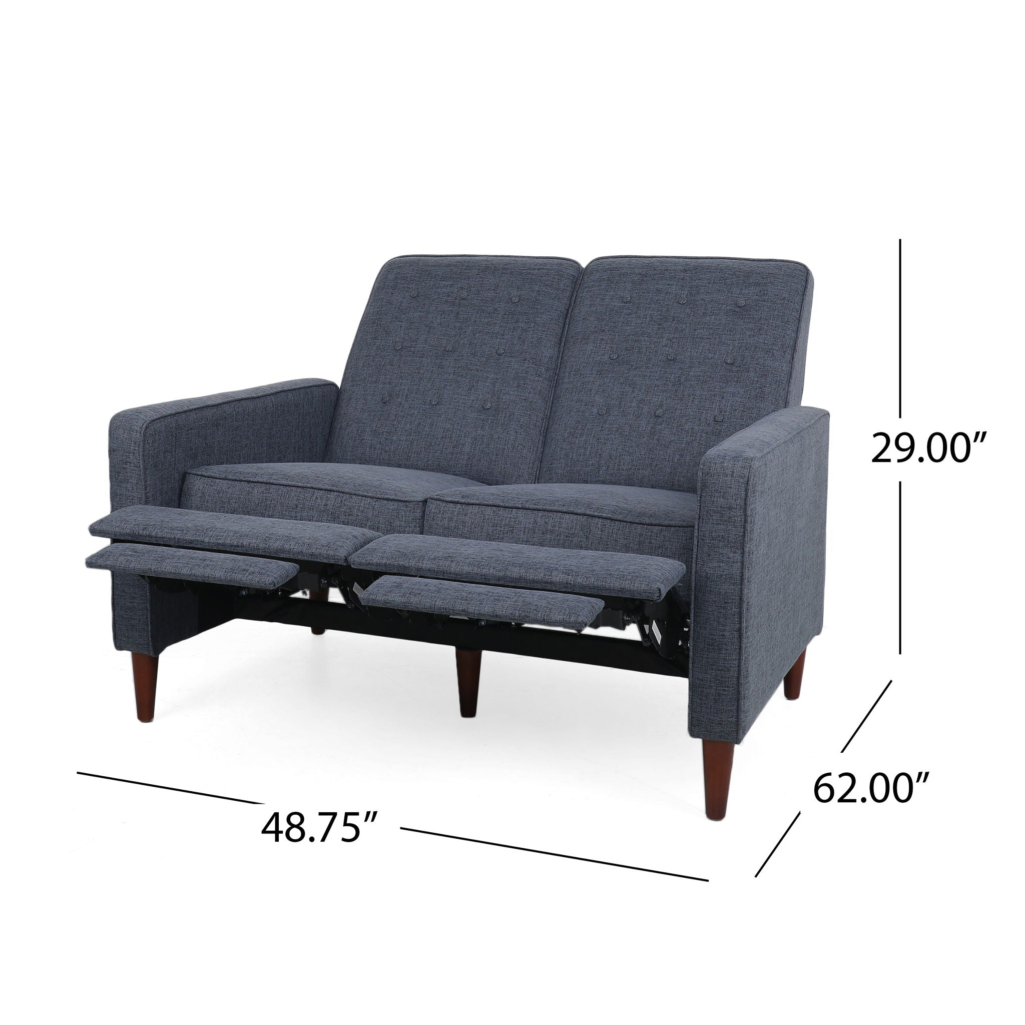 Manville - Contemporary Tufted Loveseat Pushback Recliner