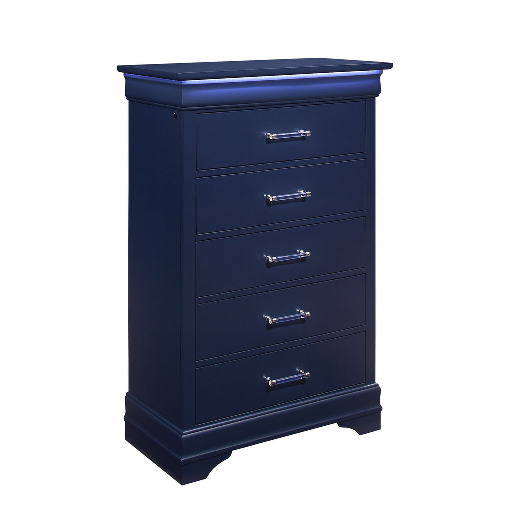 Charlston - 5 Piece Bedroom Set With LED Headboard