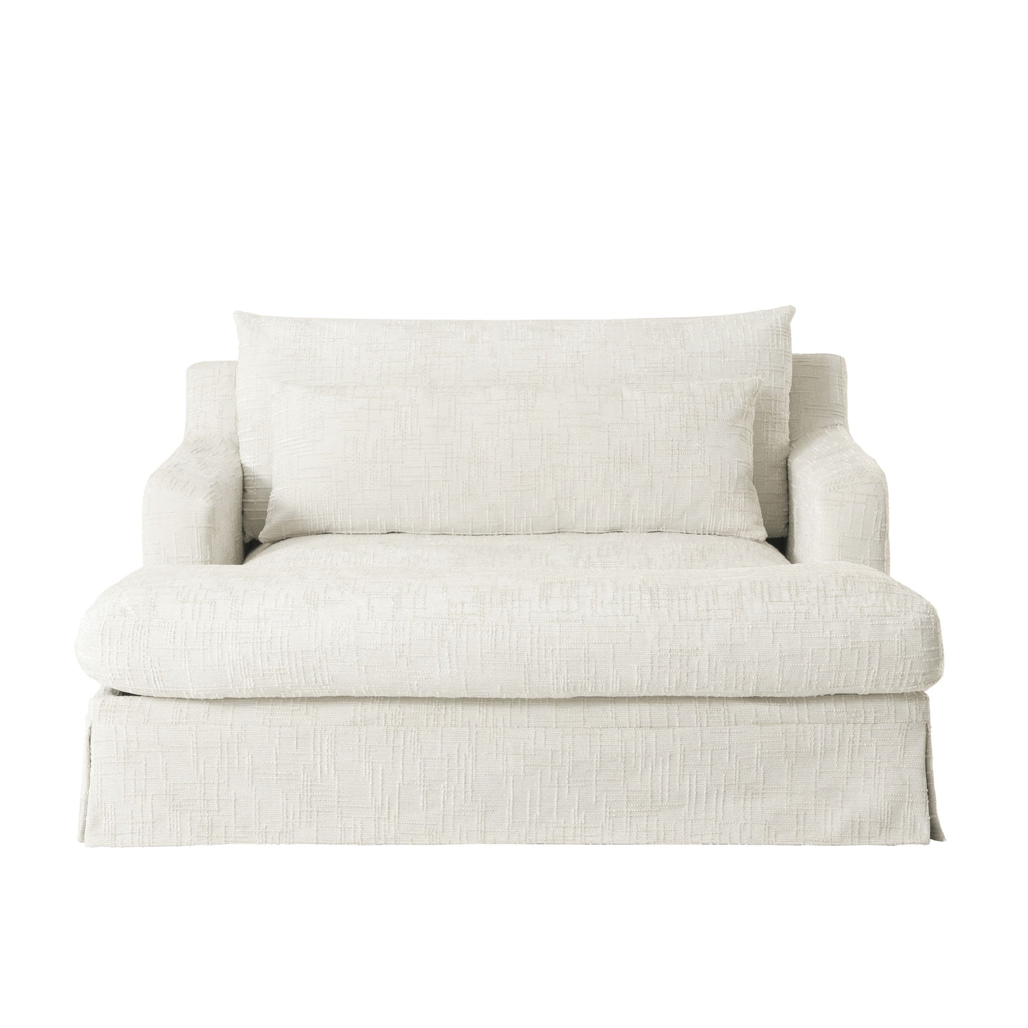 Sofa Bed Loveseat With Textured Surface And 2 Cushions