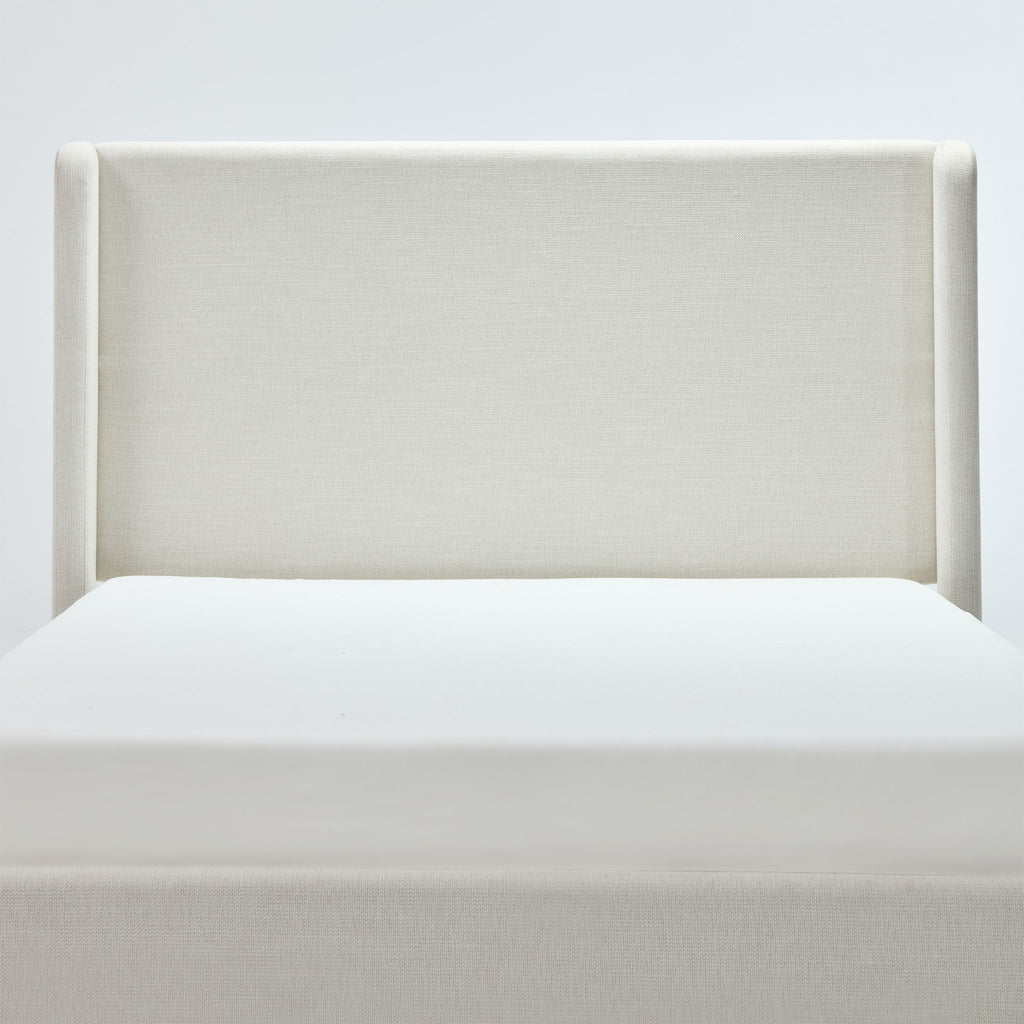 Carmen - Full Size Upholstered Wingback Bed - Ivory