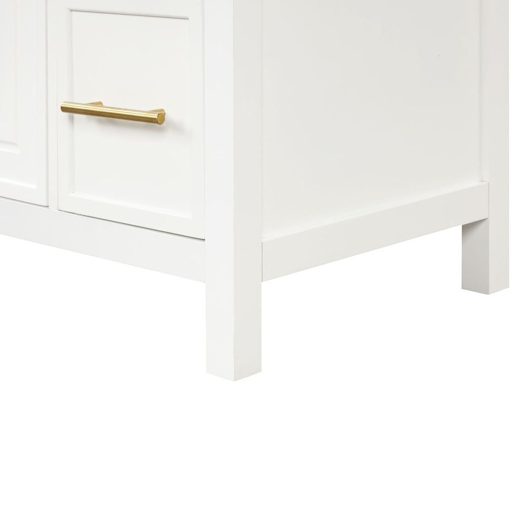 Modern Bathroom Vanity With Sink Top, 2 Doors And 3 Drawers