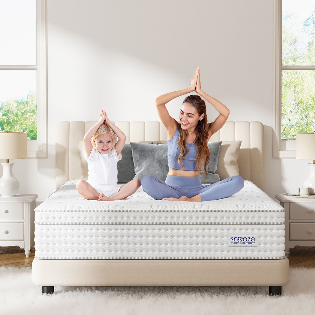 Snooze Mattress Company Atlas - 14" Euro Top Firm Hybrid Mattress With Independently Encased Coils & Gel Memory Foam