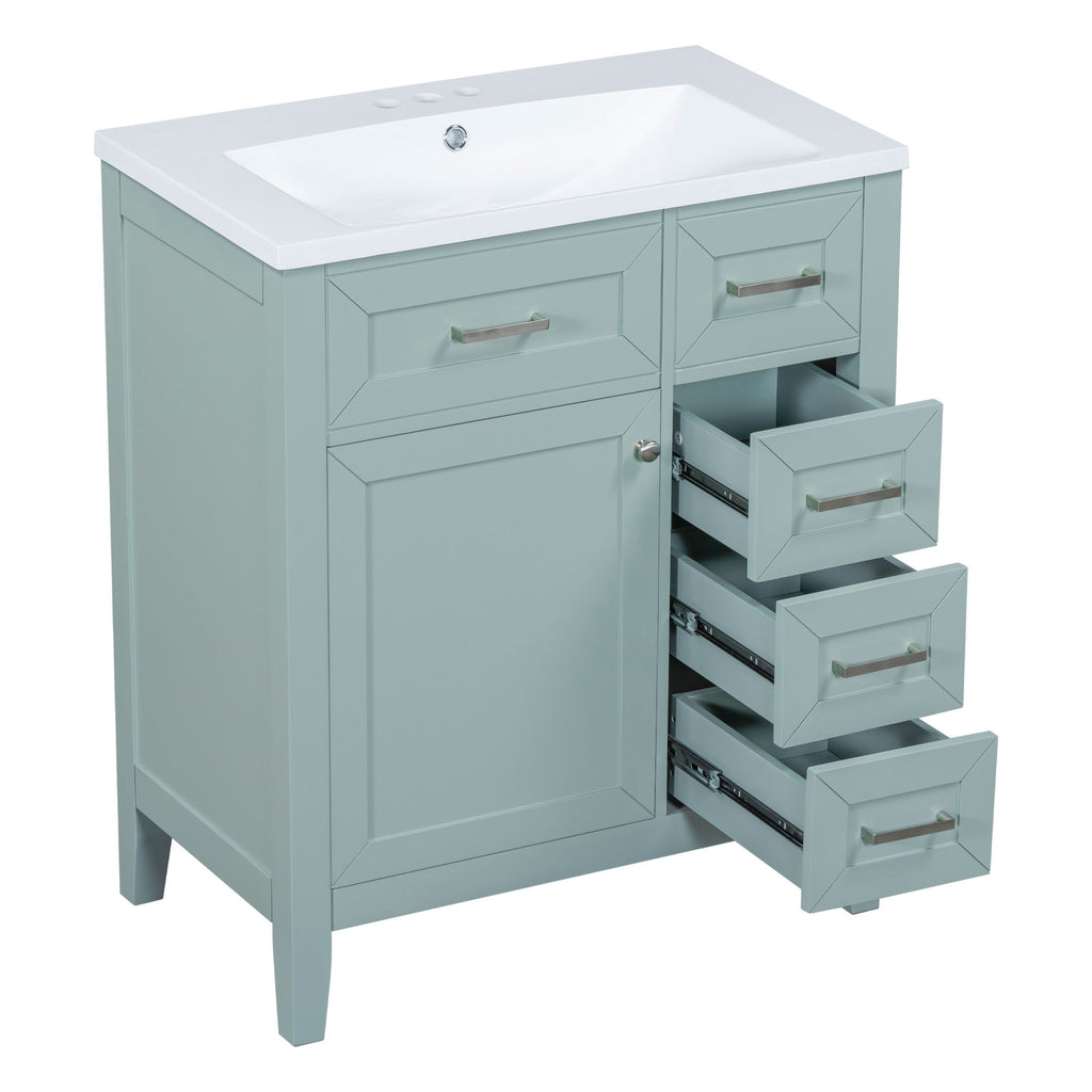 Modern Bathroom Vanity With Sink Combo, 3 Drawers