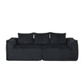 Minimalist 3 Seater Sofa With Curved Lines And Gently Sloped Backrest