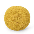 Bordeaux - Knitted Round Pouf Ottoman