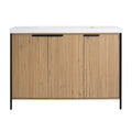 Modern Freestanding Bathroom Vanity With Resin Sink & Soft Close Cabinet Doors