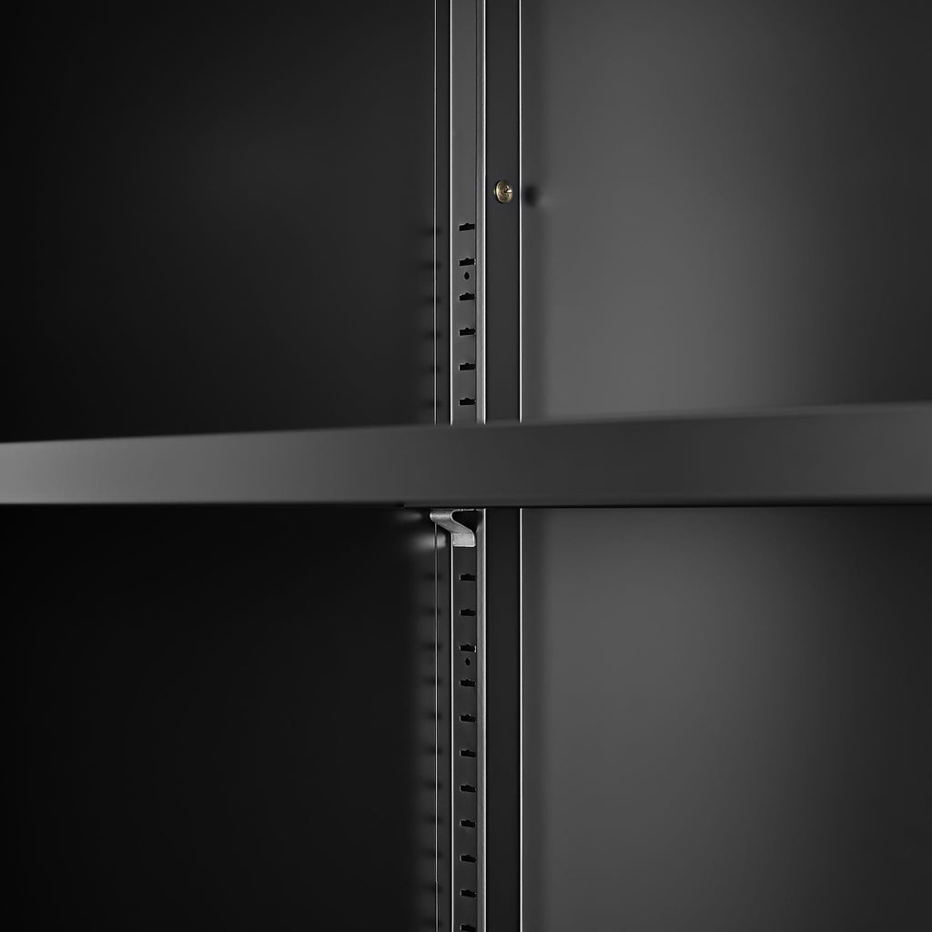 Modern Storage Cabinet With Adjustable Shelves, Magnetic Door Stopper