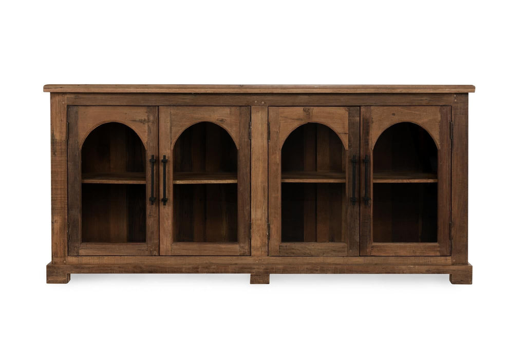 Zion - Wood 4 Door Cabinet - Natural