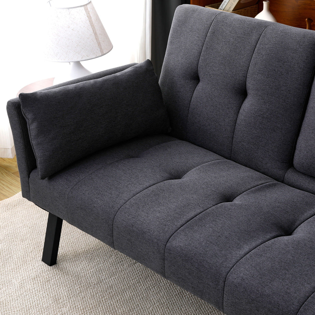 Sofa Bed With Foldable Design And Cup Holder