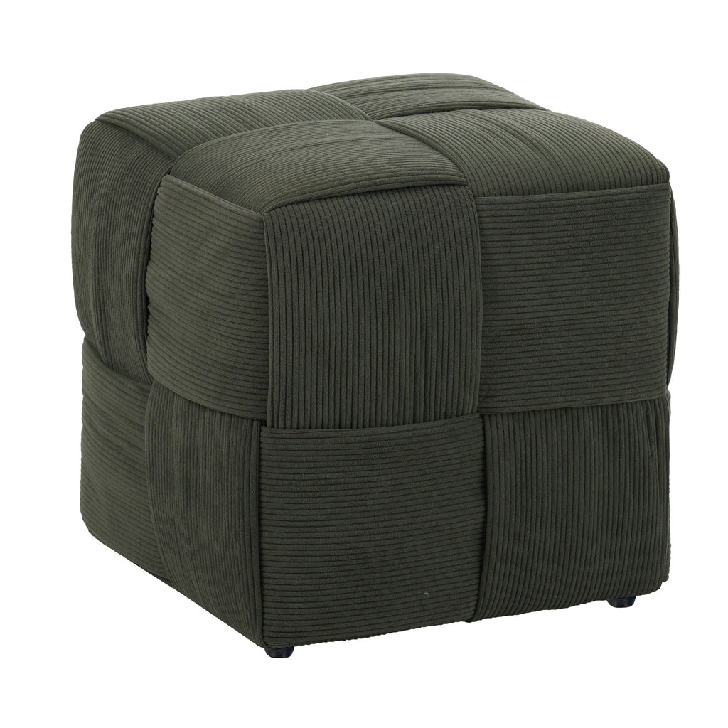 Modern Ottoman Foot Rest With Woven Design