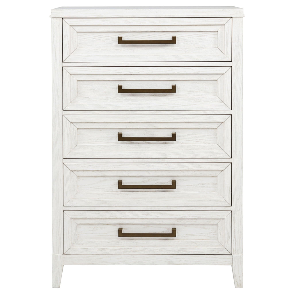 Inverness - 5 Drawer Bedroom Chest - White