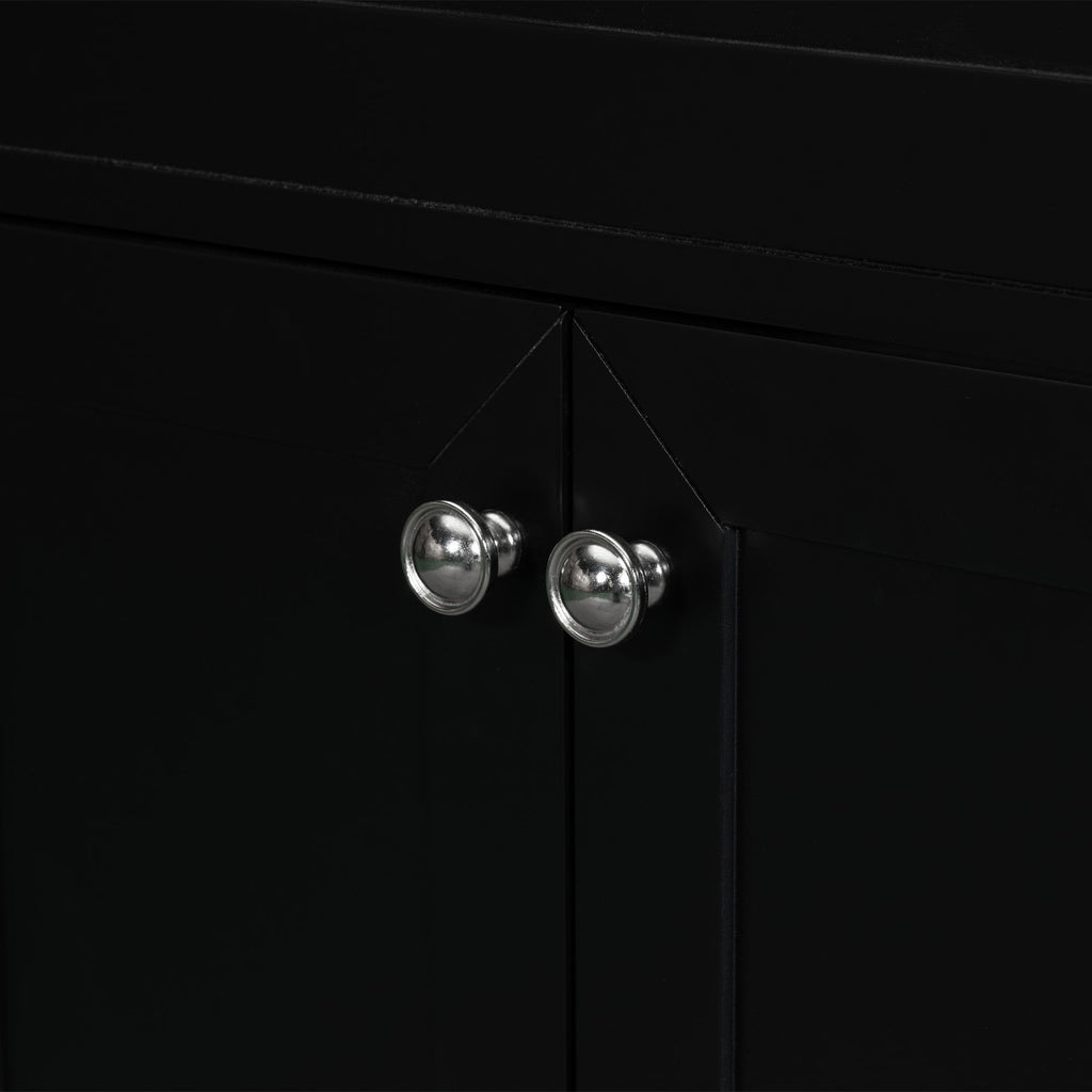 Modern Bathroom Vanity Base Only, 2 Doors And 3 Drawers
