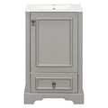Bathroom Vanity With Sink, Soft Close Door, Adjustable U-Shaped Shelf