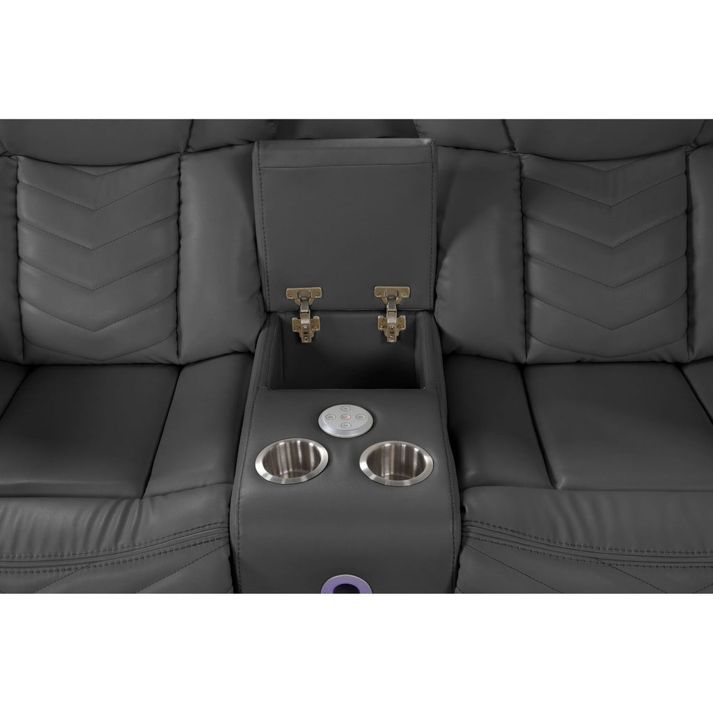 Challenger - Recliner Sectional Sofa, Built In USB, C Ports & Bluetooth