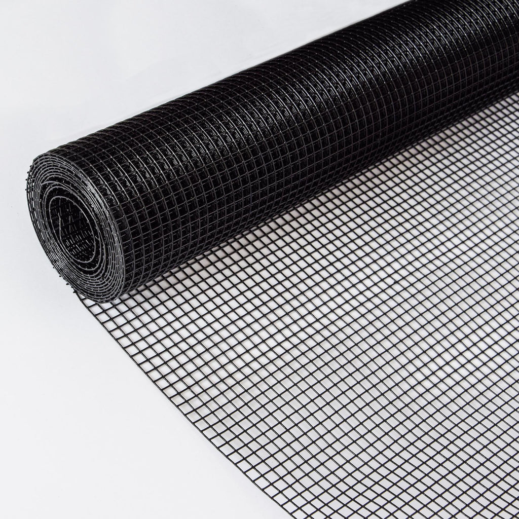Vinyl Coated Hardware Cloth, 21 Gauge, Galvanized Steel, For Poultry Netting And Chicken Coop - Black