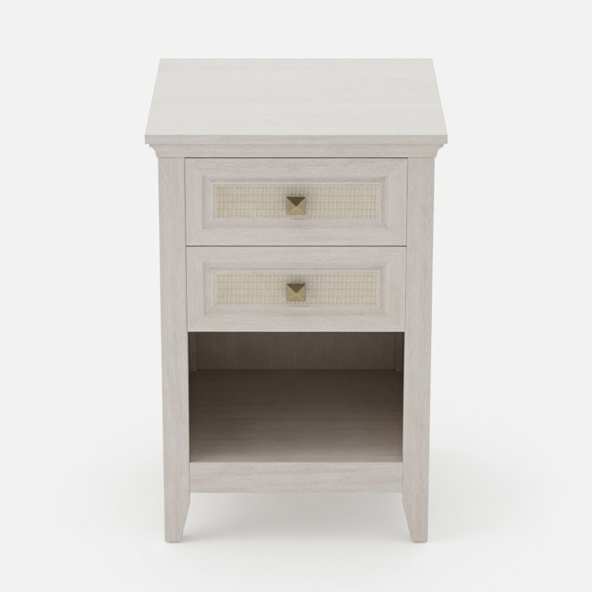 Nightstand With 2 Drawers Bedside Table