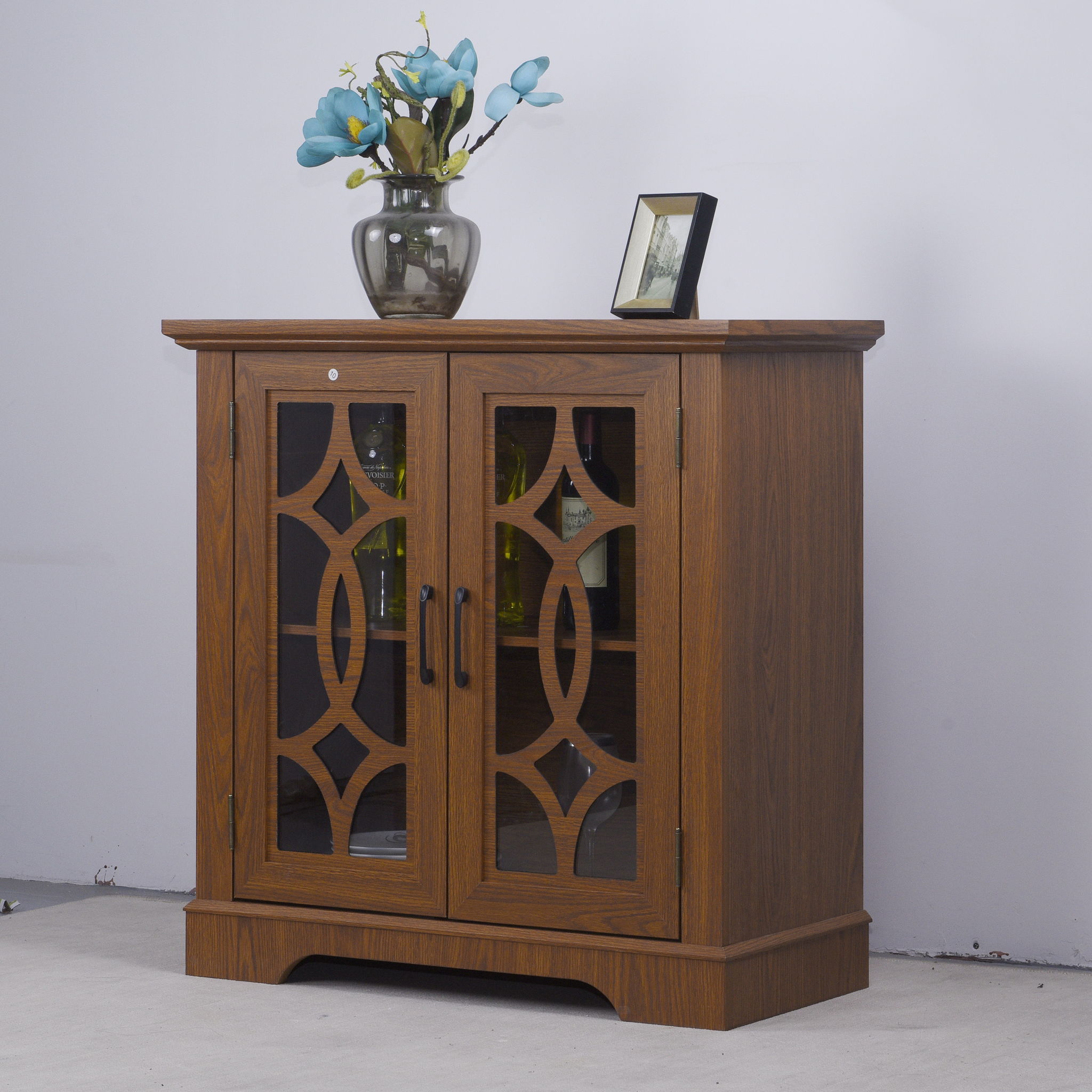 Spacious Sideboard With Adjustable Shelf Storage - Dark Oak