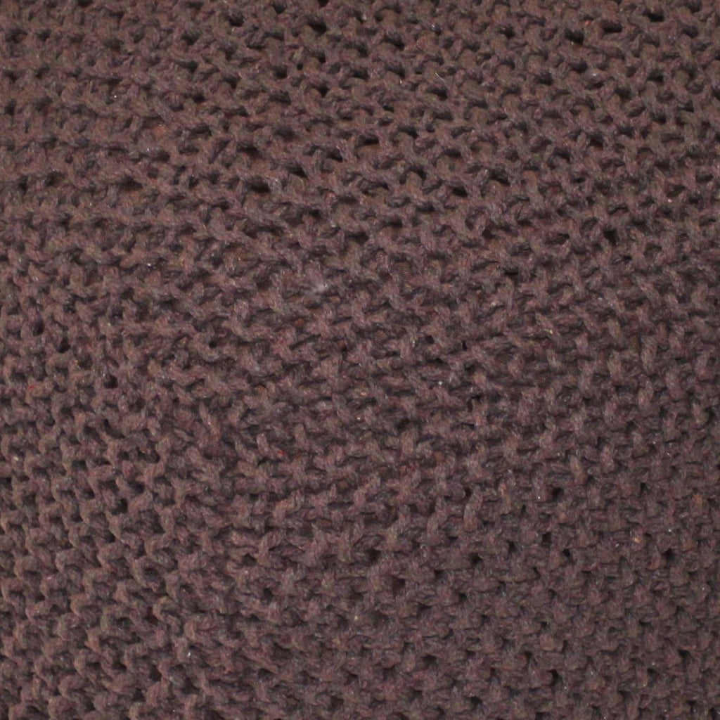 Semi Rounded Pouf, Cable Knitted, Perfect Seating