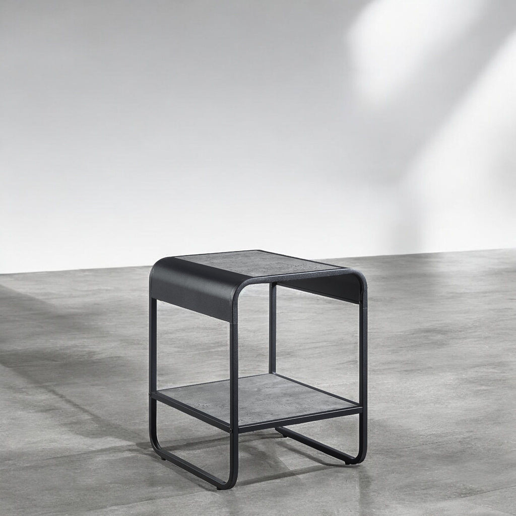 Raziela - End Table With Storage - Black / Gray