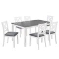 Kitchen Dining Set, Rectangular Dining Table & Upholstered Chairs