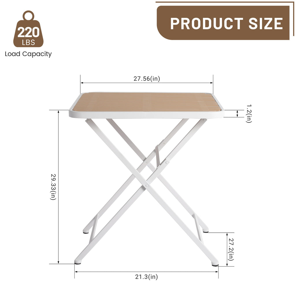 4 Modern Stackable Plastic Armchair Matched With Folding Square Table