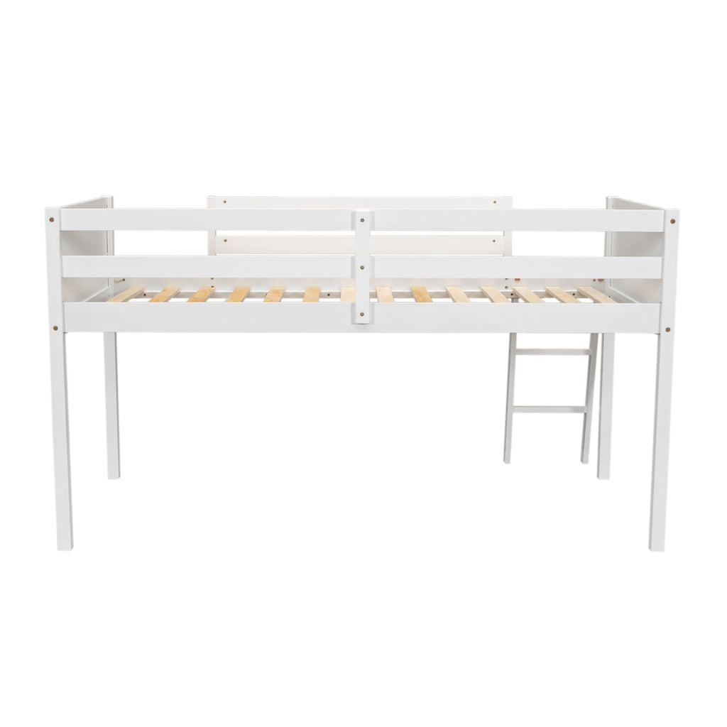 Low Loft Bed With Adjustable Ladder