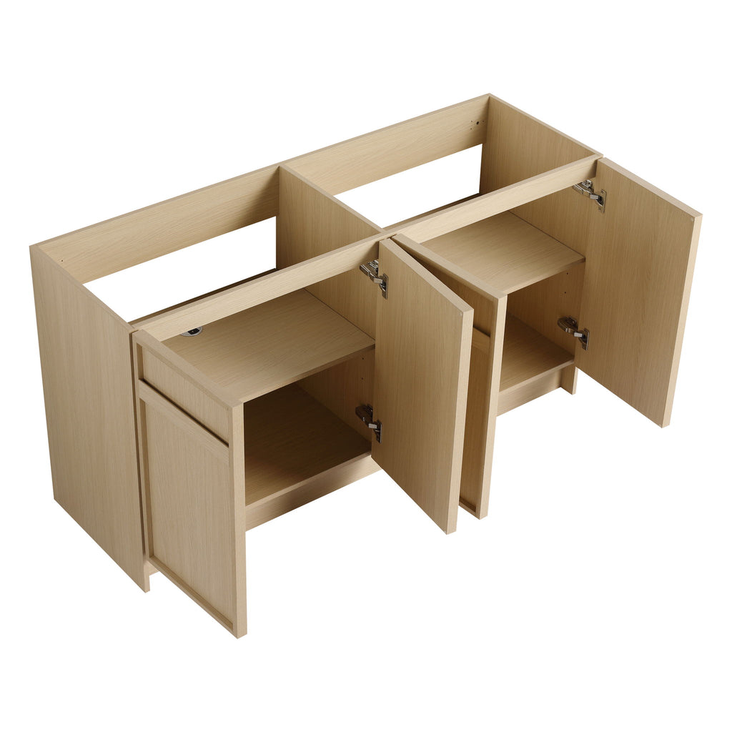 Freestanding Bathroom Vanity With Resin Sink & Soft Close Cabinet Doors