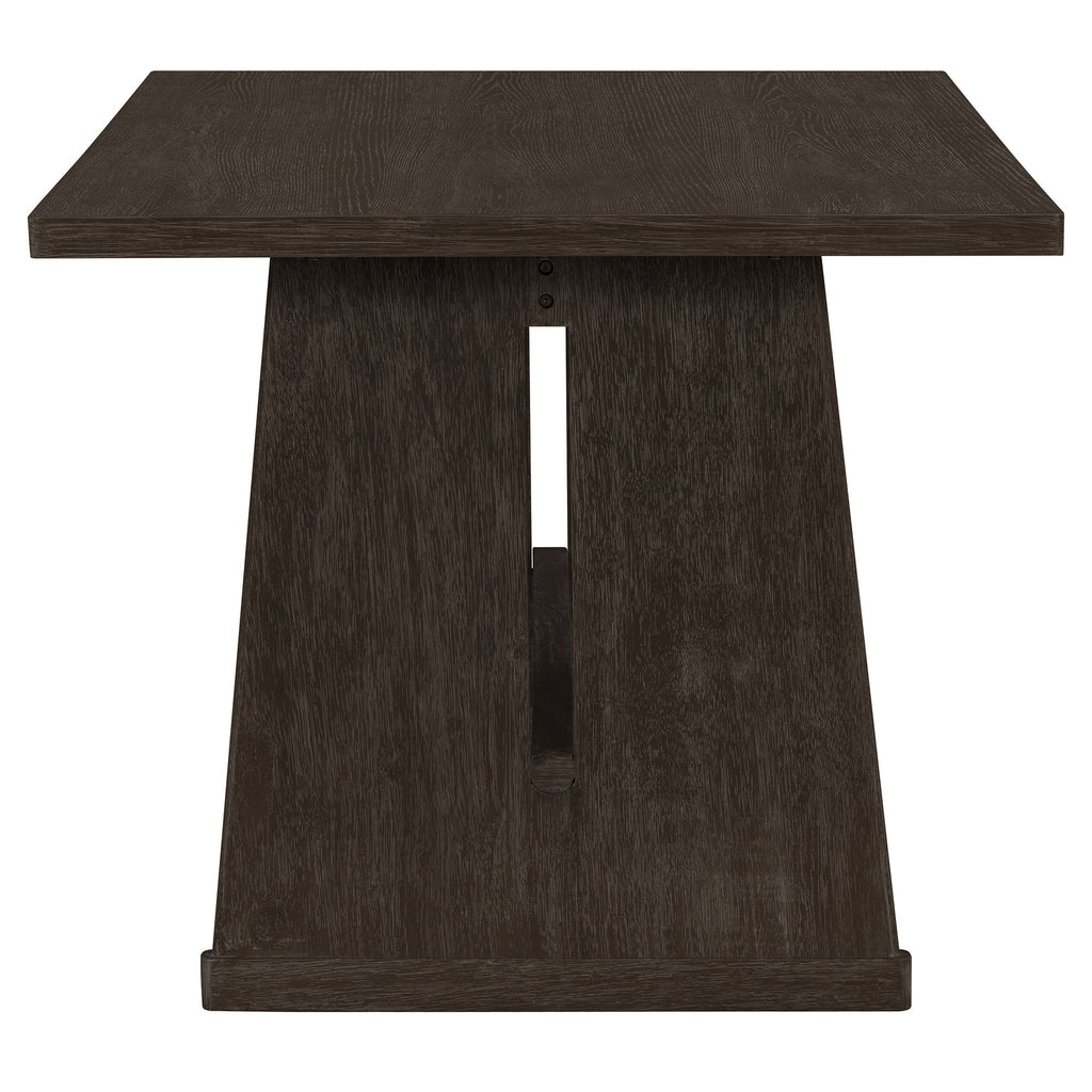 Dining Set With Rectangular Table, 4 Upholstered Chairs & 1 Padded Bench