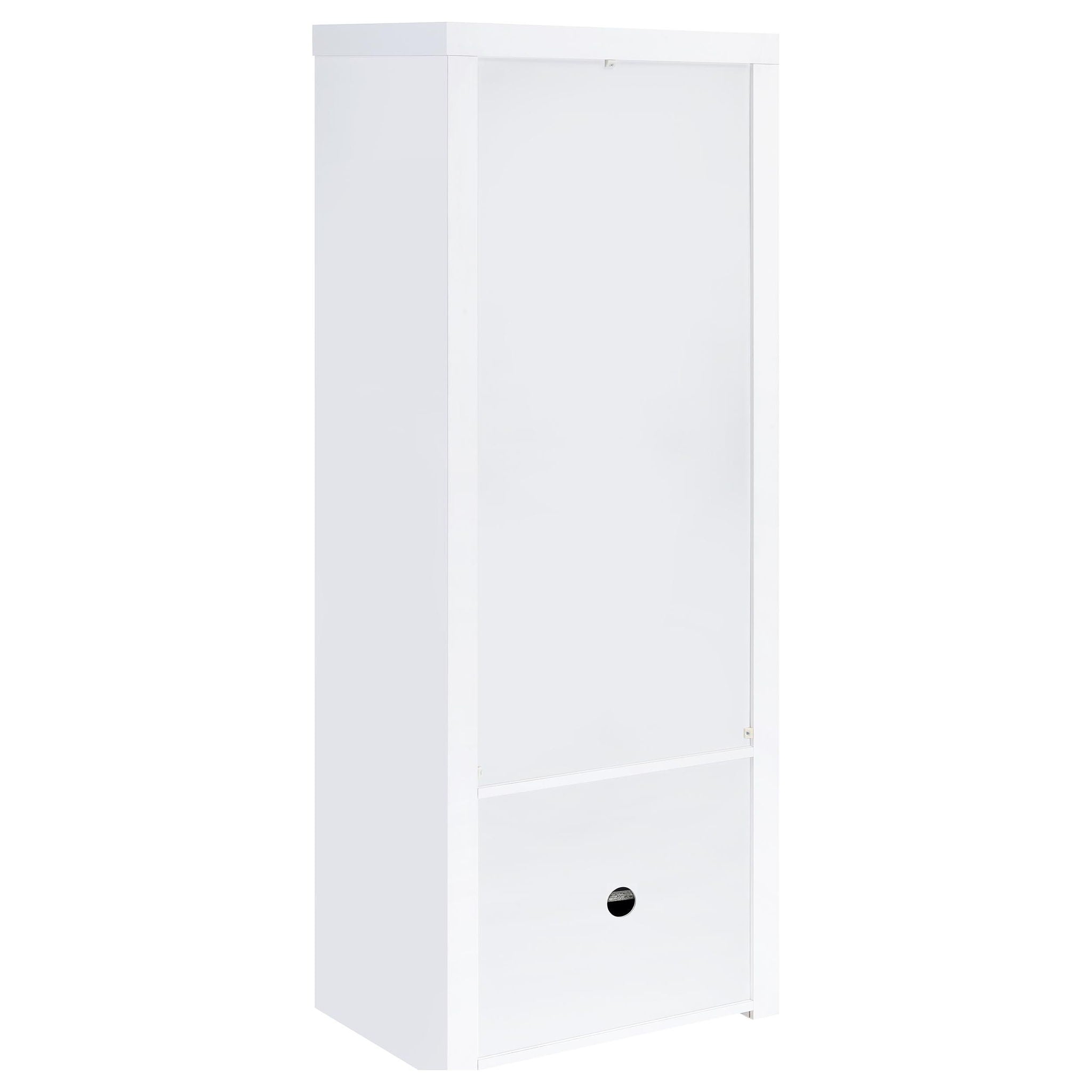 Lance - 3 Piece TV Entertainment Center With Shelves - Gloss White