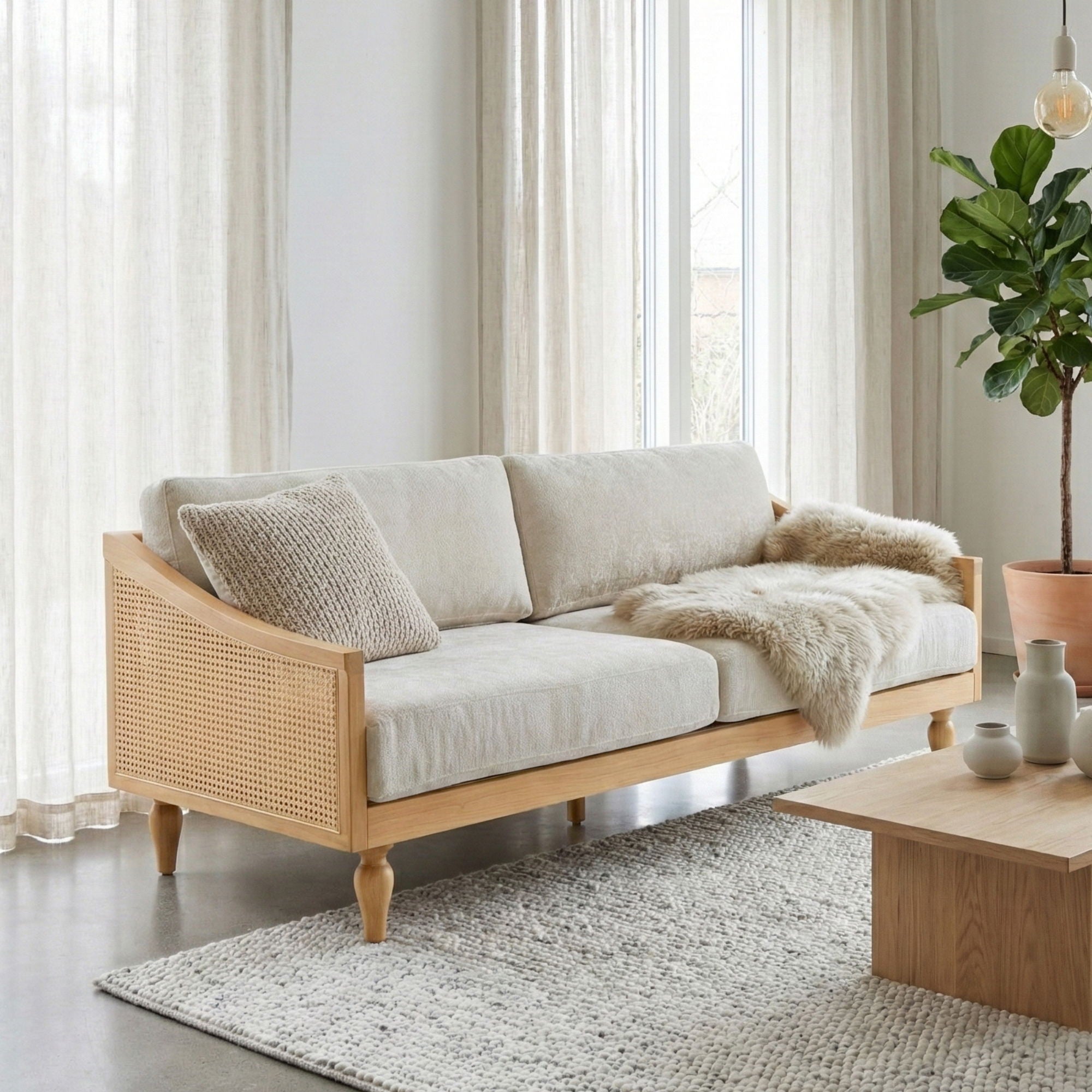 Loveseat Sofa With Armrests