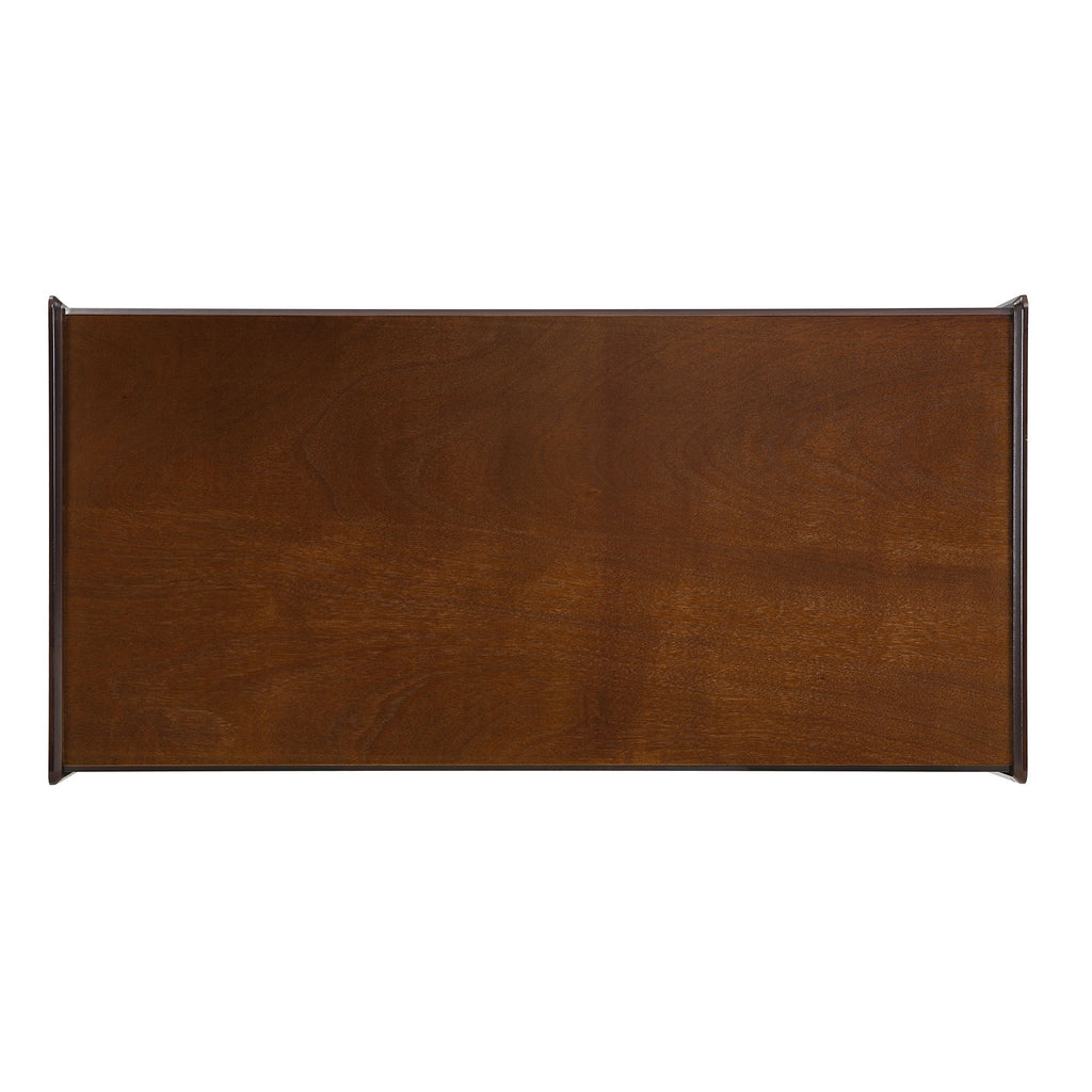 Modern Rectangle Coffee Table With 4 Drawers And 2 Display Shelves